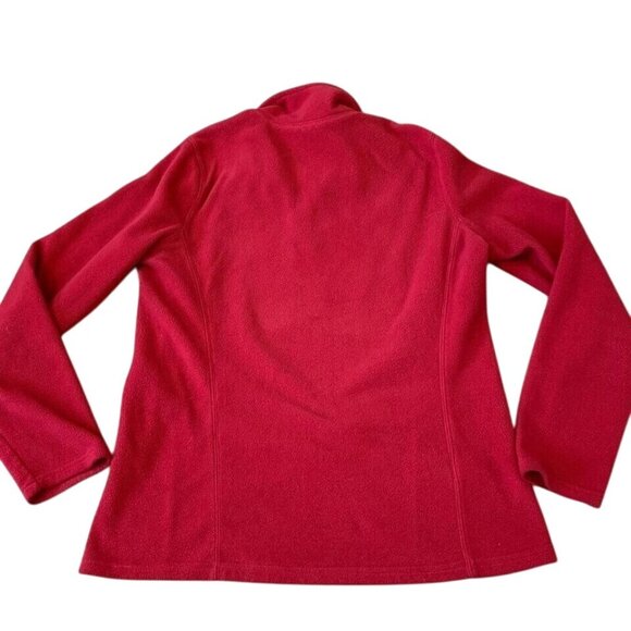 Eddie Bauer 1/4 Zip Fleece Pullover Womens Size Small Red Casual Outdoors Hiking - Picture 4 of 4